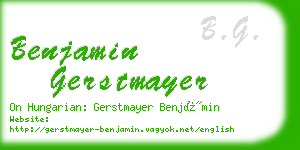 benjamin gerstmayer business card